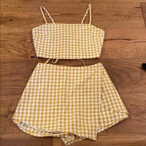 2 piece gingham set!